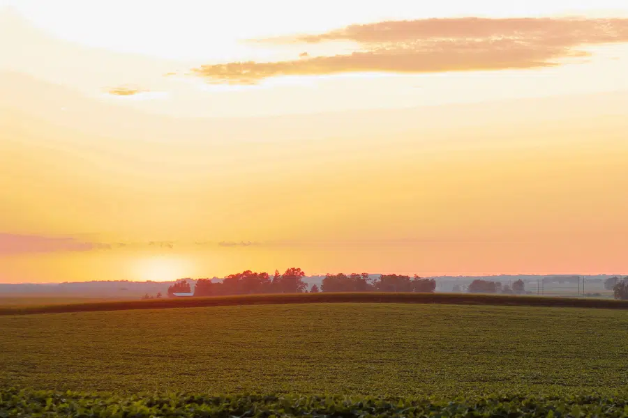 Iowa IA Land Farm Sunset