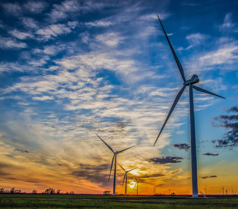 Wind Turbines Land near South Haven Kansas KS