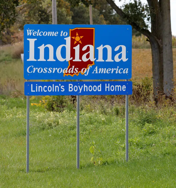 Indiana State Welcome Signs